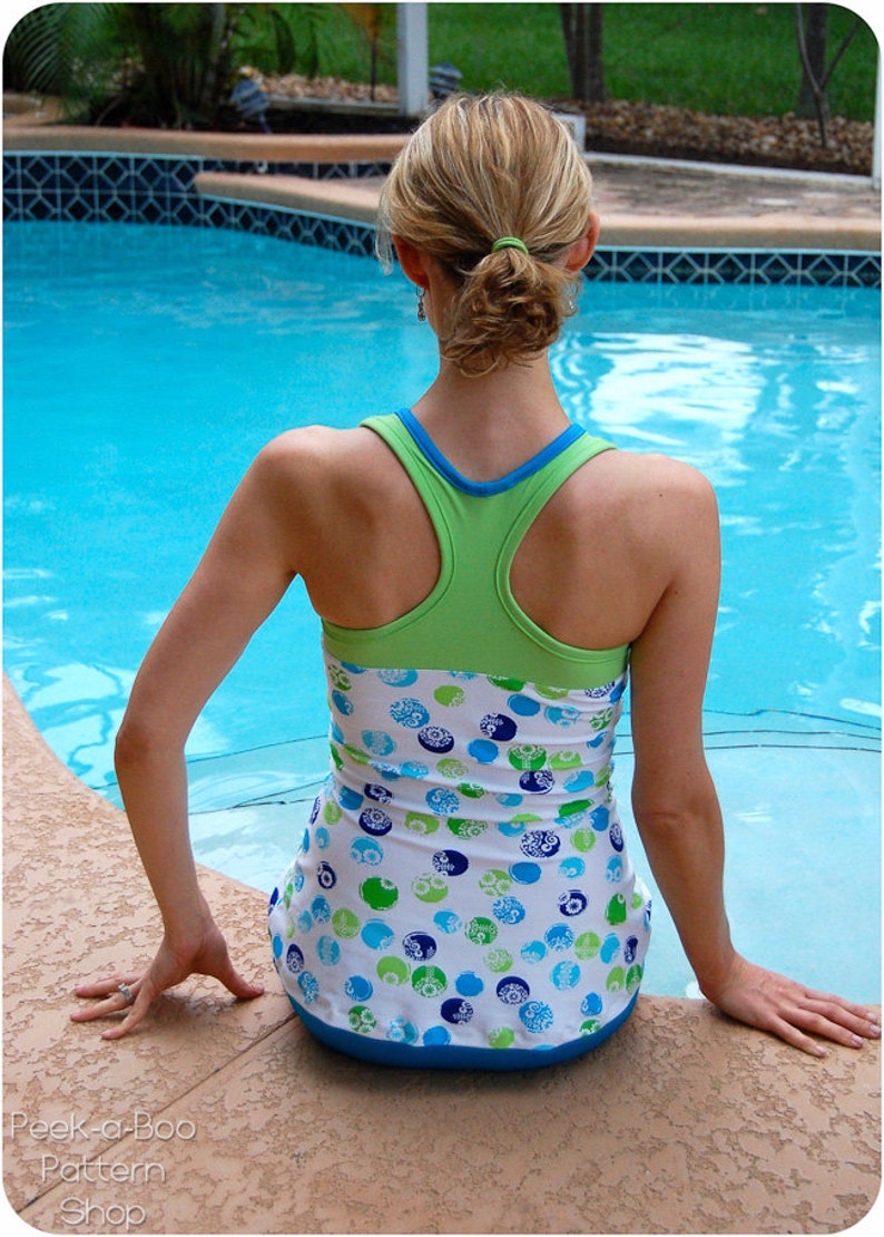 Bahama Mama Peplum Tankini Sewing Pattern - Etsy