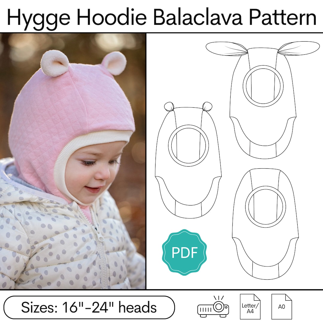 Balaclava Sweing Pattern Hygge Hoodie Balaclava Sewing Pattern - Etsy