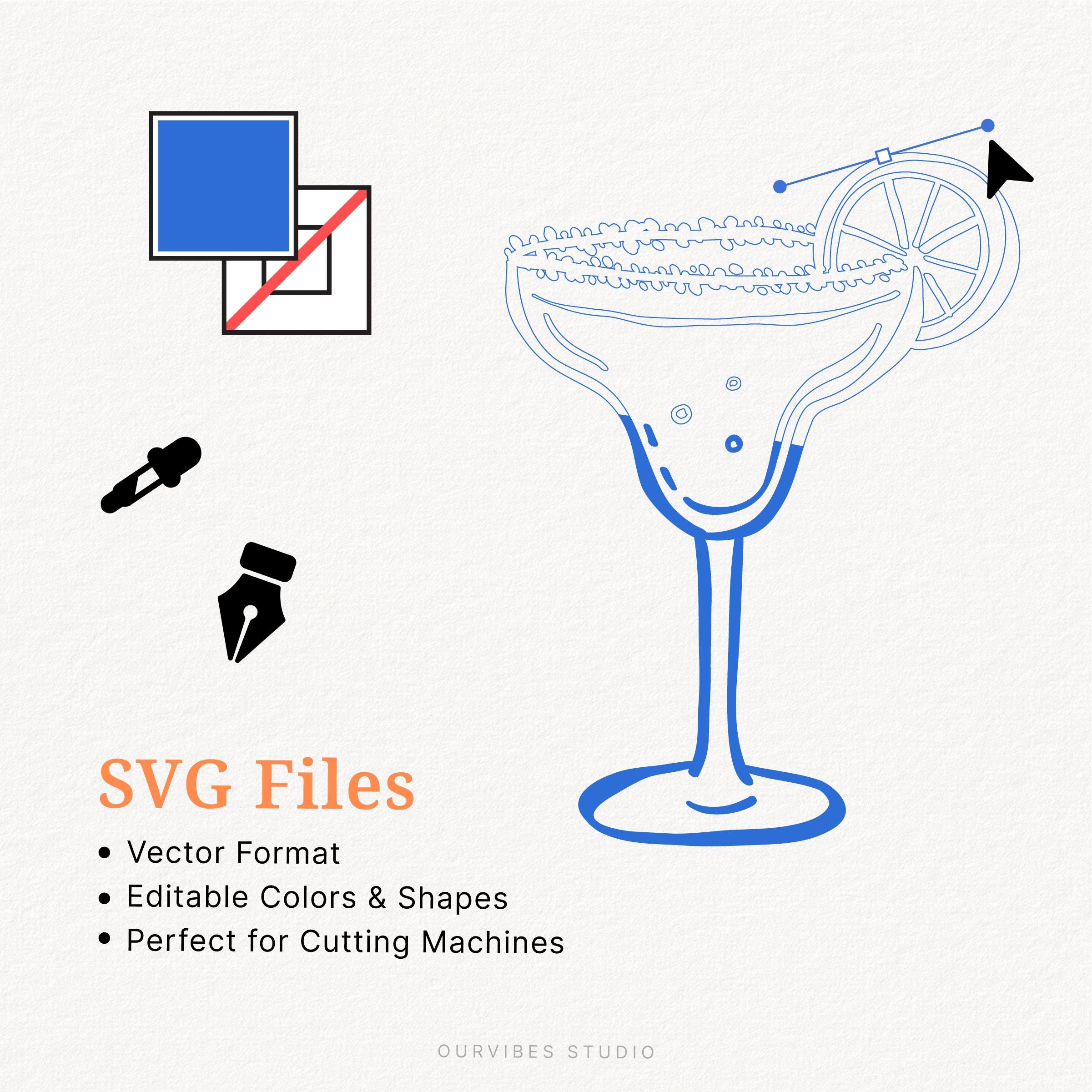 40 Cocktail SVG Clipart, Hand Drawn Drink PNG, Bar Icons, Menu Design ...