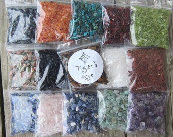 Crystal chips, wholesale set. Witchcraft supplies kit beginner healing crystals set wicca wiccan undrilled nuggets gifts for witches