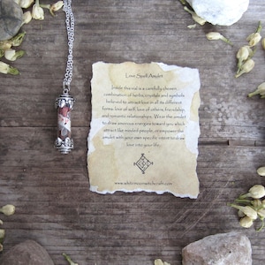 Love spell witchcraft necklace wicca wiccan pagan witch gift magick occult metaphysics jewelry witchy mystical jewelry image 1