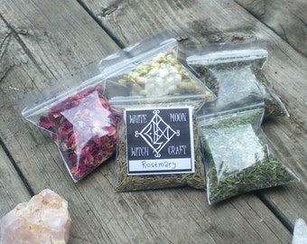 Wiccan herbs - CHOOSE 5 - spells witchcraft kit pagan herb earth magick occult supplies altar tools spell magic