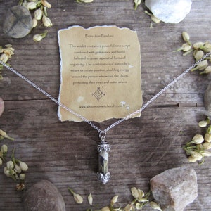 witchcraft necklace - protection amulet - Wiccan wicca witch gift pagan occult magick metaphysical witch aesthetic witchy spells