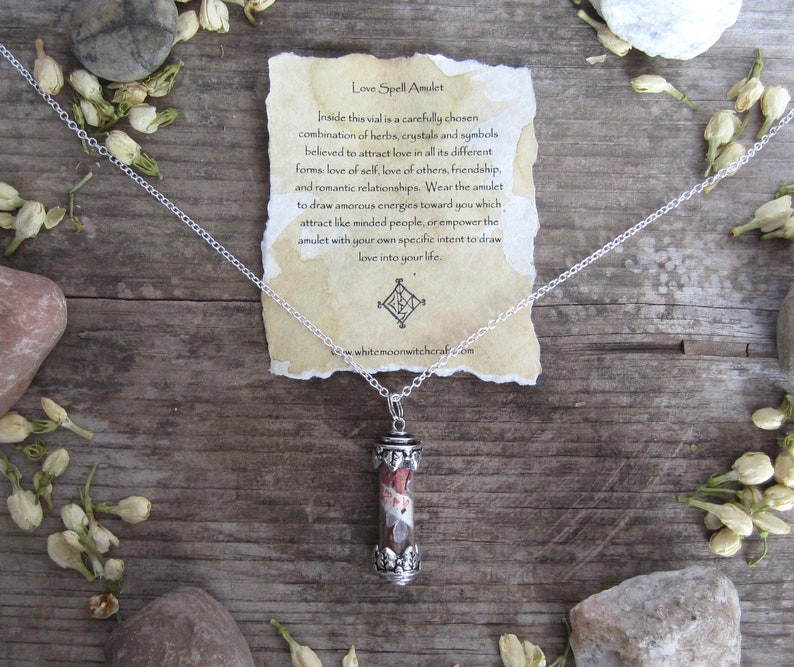 Love spell witchcraft necklace wicca wiccan pagan witch gift magick occult metaphysics jewelry witchy mystical jewelry image 4