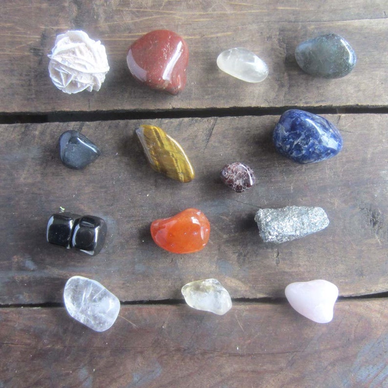 Witchcraft Crystals set of 15 wiccan crystals self care Etsy
