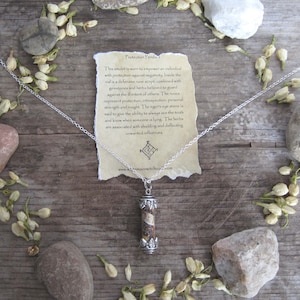 witchcraft amulet - protection - wiccan jewelry witchy necklace occult magick witch gift wicca wiccan herbs spells magick metaphysics