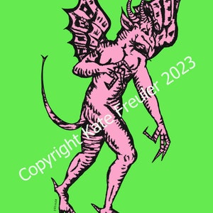 Devil Printable, Demon Digital Download, Satanic Home Decor, Satan Wall ...