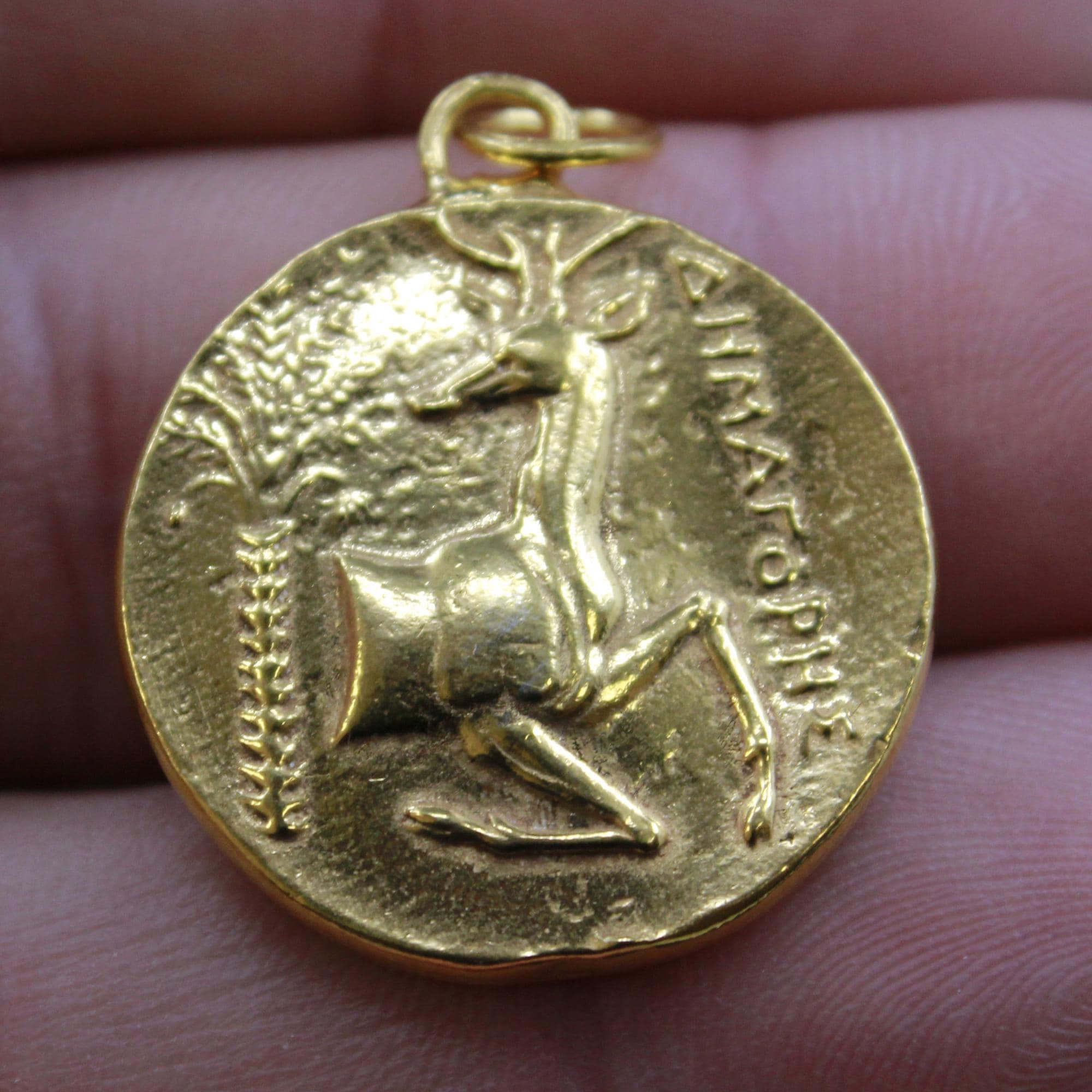 Handamde Handamde Ancient Roman Bronze Bee Coin Pendant: Sterling Silver ...