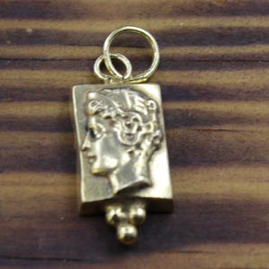 Ancient Roman Bronze Coin Artemis Pendant | Intaglio Style | Solid 925 Sterling Silver | Unique Historical Jewelry |  Gift For Her