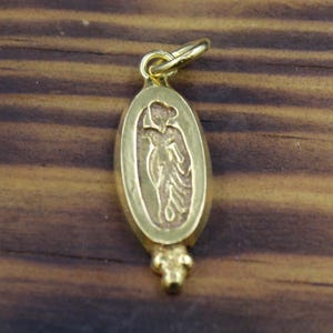 Handgjort brons Afrodite antikt romerskt mynthänge: Sterling silver intaglio smycken