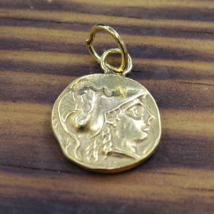 Ancient Roman Bronze Coin Artemis Pendant | Intaglio Style | Solid 925 Sterling Silver | Unique Historical Jewelry |  Gift For Her
