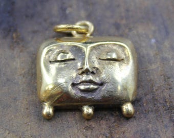 Sterling Silver Roman Coin Pendant: Intaglio Bronze Obol, Historical Jewelry