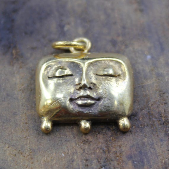 Sterling Silver Roman Coin Pendant: Intaglio Bronze Obol, Historical Jewelry