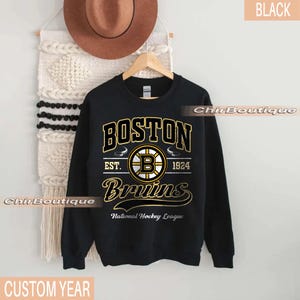 Boston Hockey Bruins Sweatshirt Rundhalsausschnitt, Vintage Bruins-Shirt, Boston Hockey Fan-Shirt, Hockey T-Shirt, Bruins Sweatshirt