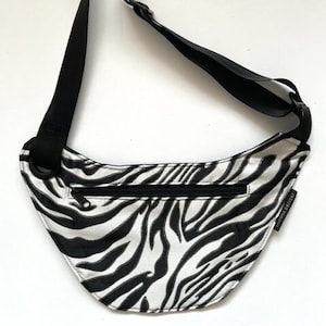 Zebra Crossbody Bag Purse, black and white animal zebra purse, zebra print Purse, Animal Crossbody, Ready-to-Ship image 1