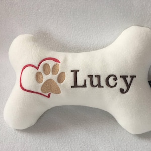 Dog Bone Pillow, Dog Sympathy Pillow, Pet Memorial Gift, Pet Loss, Pet Condolences, Dog Memorial Gift, Tribute Pet Loss, In Memory