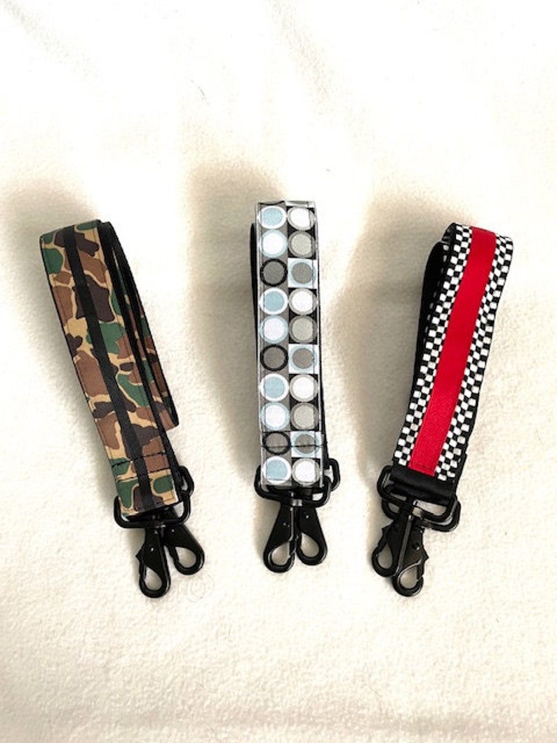 Messenger straps, crossbody strap, camo camoflauge strap, army mom strap, checkered racing strap, military strap, Grey Gray, Geometric image 1