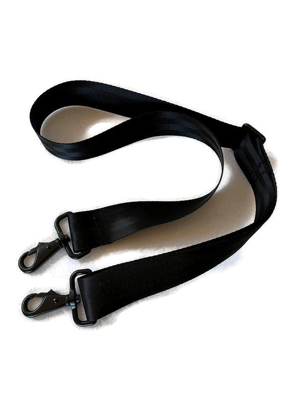 Ysl Bag Strap Black Leather