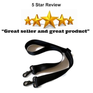 Adjustable Black Seatbelt Bag Strap: Crossbody or Messenger