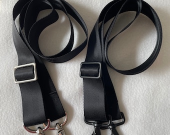 Strap Black or Nickle hardware, Crossbody Strap, adjustable crossbody strap, travel strap, gym strap  messenger strap made of seat belt web