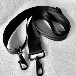 Crossbody Strap in Black hardware, Nickel hardware, made of 1 1/2 seat belt webbing, travel, gym, messenger strap, Guitar Straps Black Hardware