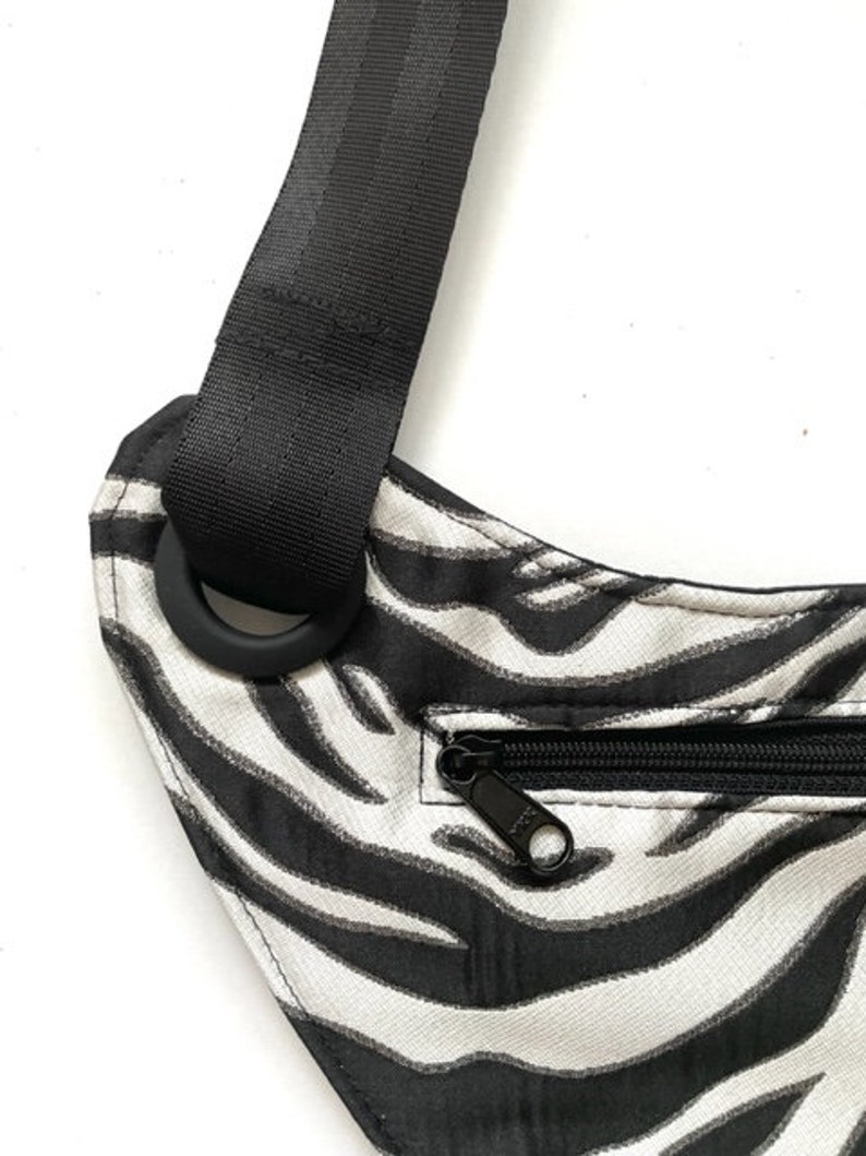 Zebra Crossbody Bag Purse, black and white animal zebra purse, zebra print Purse, Animal Crossbody, Ready-to-Ship image 2