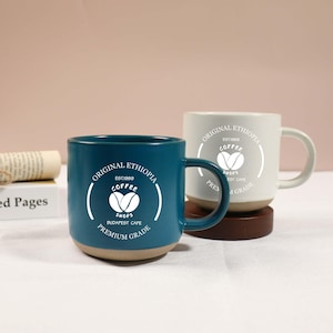 Custom Ceramic Mug, Engraved Logo Coffee Mug, Tea Cup, Ceramic Mug, Personalize Mug with Company Logo, Engraved Logo Mug, Employee Gifts