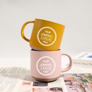 Custom Ceramic Mug, Engraved Logo Coffee Mug, Tea Cup, Ceramic Mug, Personalize Mug with Company Logo, Engraved Logo Mug, Employee Gifts