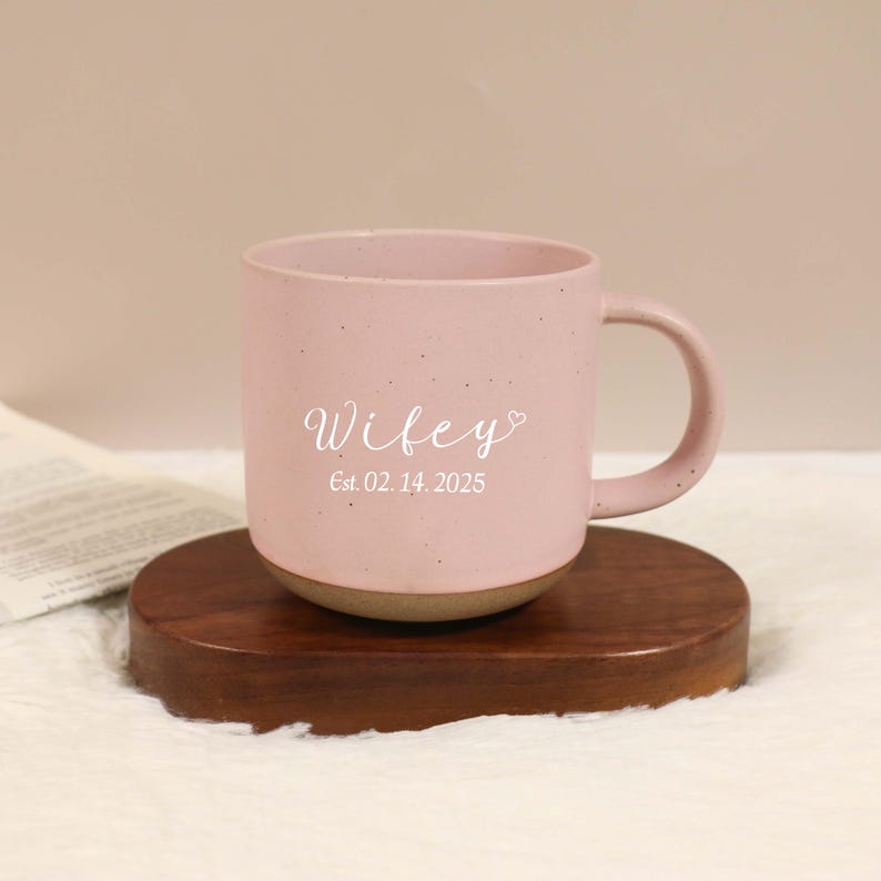 Personalized Mr Mrs Mugs, Hubby Wifey Custom Couple Coffee Mug, His and Hers Cup, Couples Husband and Wife Mug, Engagement Newly Wed Gifts