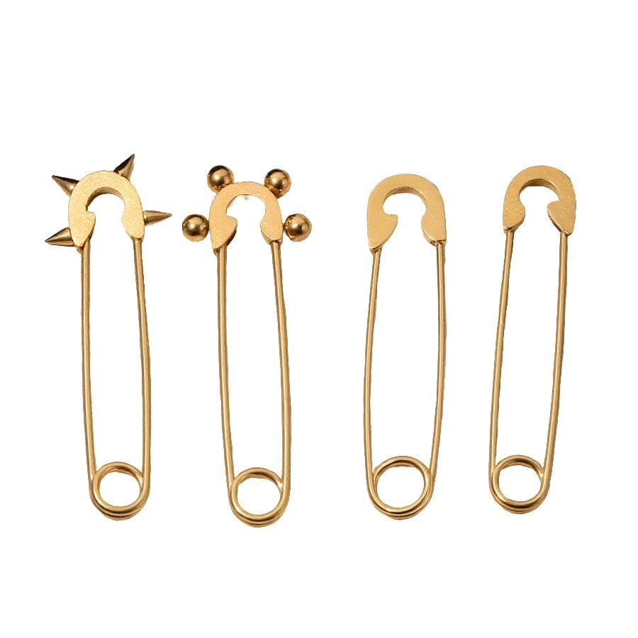 5pcs lot Non-tarnish Stainless Steel Safety Pin Shaped Charms for…