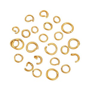 200pcs/lot Gold Filled Open Jump Ring for Jewelry Making Supplies, Stainless Steel connector Jump Rings Waterproof, Size 3,4,5,6,7,8,10mm