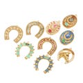 1pc-Gold Filled Stainless Steel Enameled Horseshoe Charms, Non Tarnish Jewery Findings, Charms for DIY Creations&Gifts Ideas, CY-3283 product logo