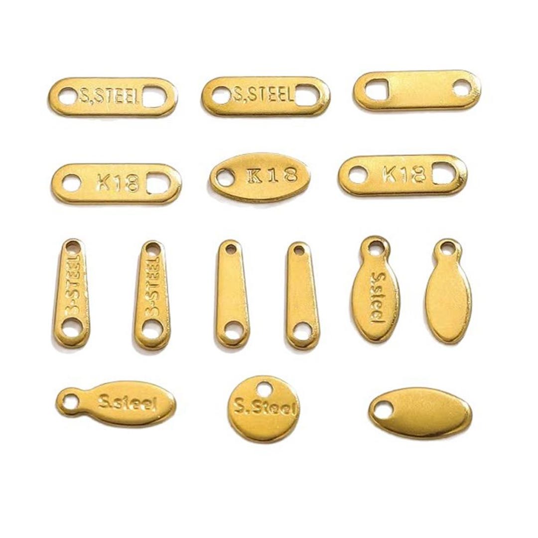 50pcs/lot Stainless Steel Tags for Necklaces Extender Chains Making ...