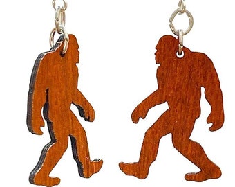 Bigfoot Earrings - Reforested Wood Earrings