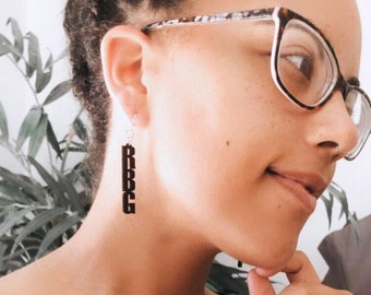 Ruth Bader Ginsburg Letter Earrings #T213