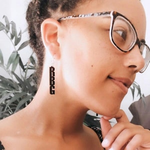 Ruth Bader Ginsburg Letter Earrings T213 image 1