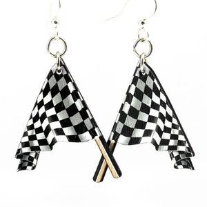 Racing Flag Earrings #1552