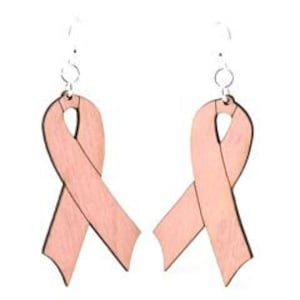 Awareness Ribbons - Laser Cut Wooden Earrings from Sustainable Materials