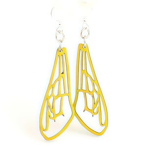 Bee Wing Earrings # 1045 - Wood Earrings