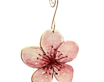 Cherry Blossom Ornament - Upcycled Paper makes this the most ECO Ornament on ETSY