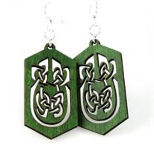 Detailed Celtic Design - Laser Cut Wood Earrings