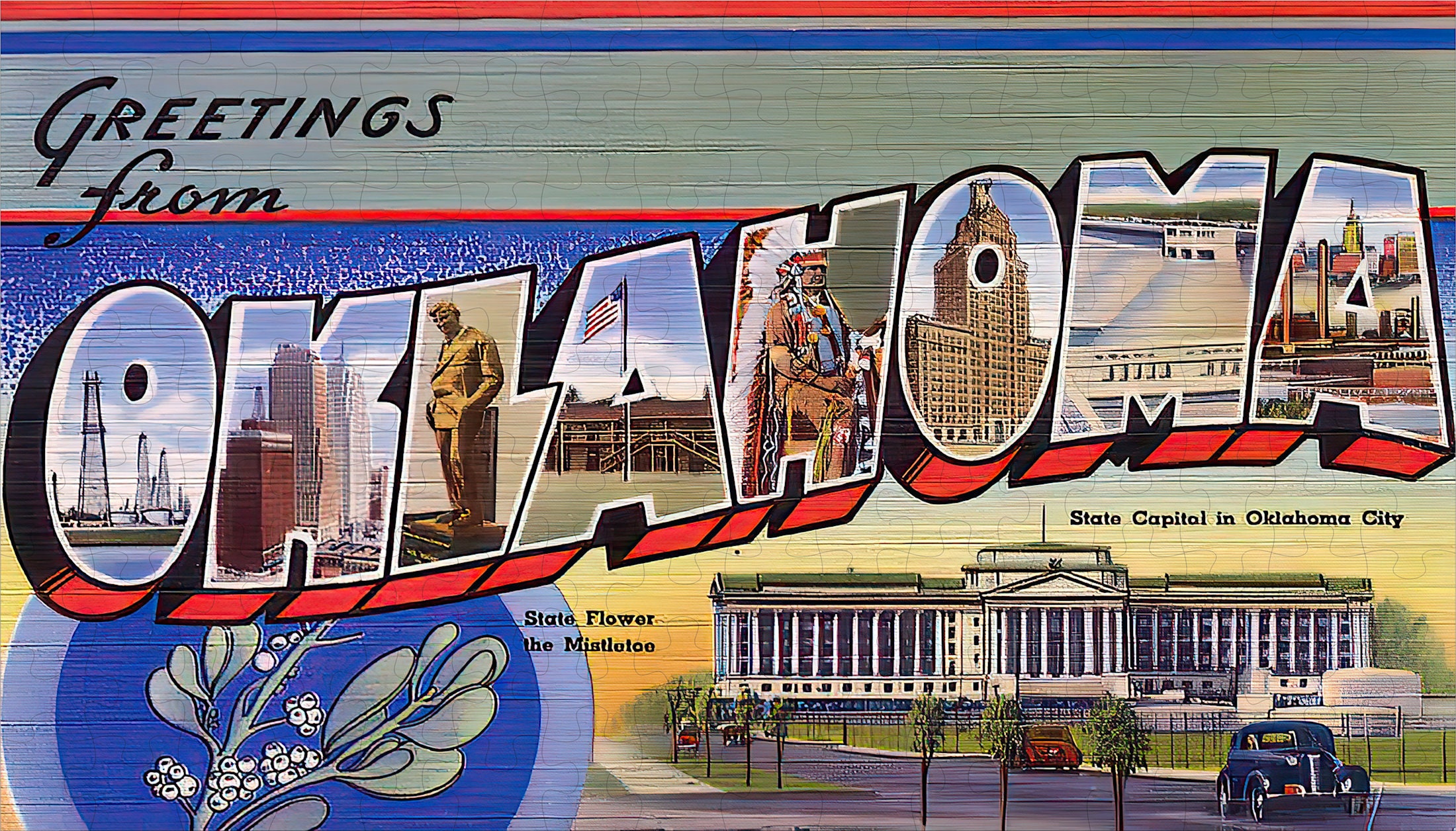 Oklahoma State Jigsaw Puzzle -144PCS - #S636 - Etsy