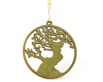 Bonsai Tree Wood Ornament