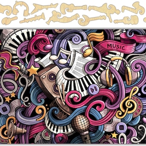 Whimsical Puzzle Music Always on my Mind Puzzle #6739 - Wooden Jigsaw Puzzle - 151pcs