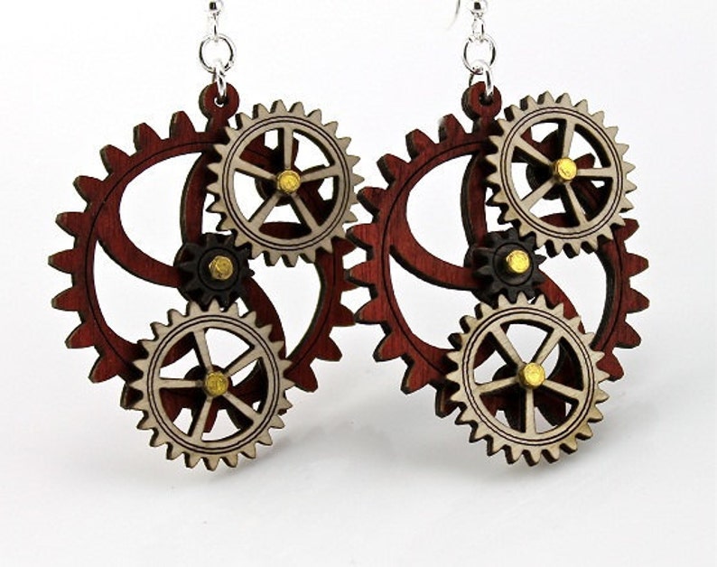 Kinetic Gear Earrings Hugo 5005A image 1