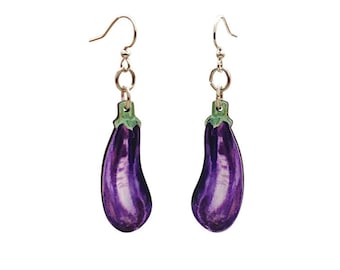 Eggplants that hang on your Ear - Perfect for any green thumb - Reforested Wood