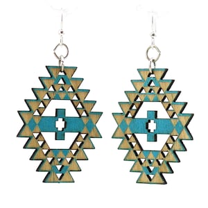 Navajo Wood Earrings #1600