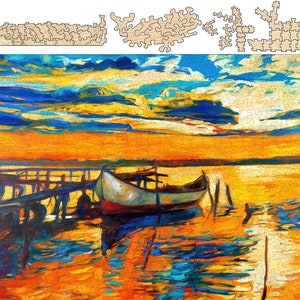 Seaport Village Sunset Whimsical Jigsaw Puzzle - 541PCS - #6698