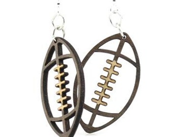 Football Earrings - Laser Cut Wood - Made in USA