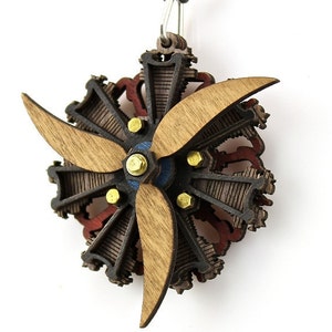 Radial 3 Propeller Engine Pendent #7002A